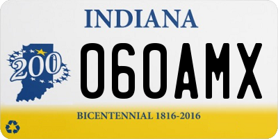 IN license plate 060AMX