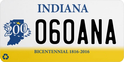 IN license plate 060ANA