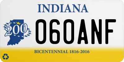 IN license plate 060ANF
