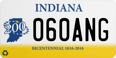 IN license plate 060ANG
