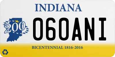 IN license plate 060ANI