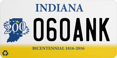 IN license plate 060ANK