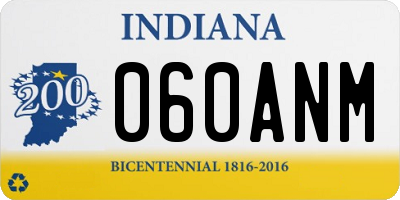 IN license plate 060ANM