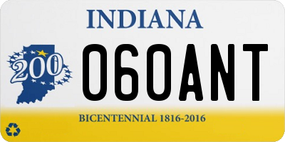 IN license plate 060ANT