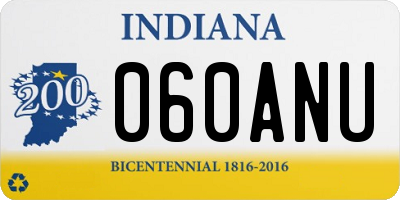 IN license plate 060ANU