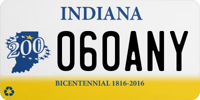 IN license plate 060ANY
