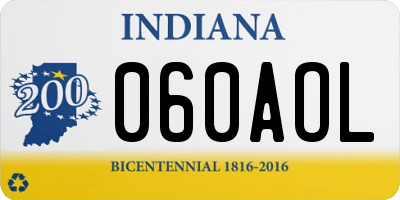 IN license plate 060AOL