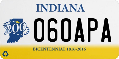 IN license plate 060APA