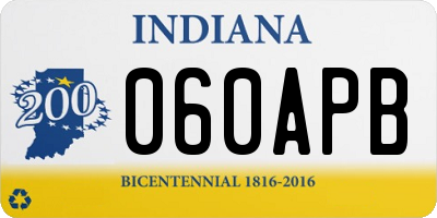 IN license plate 060APB