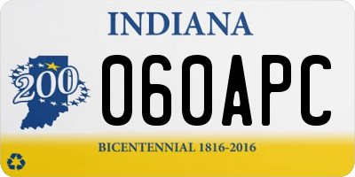 IN license plate 060APC
