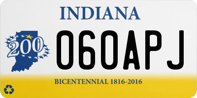IN license plate 060APJ