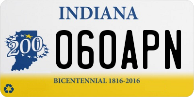 IN license plate 060APN