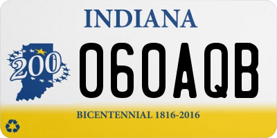 IN license plate 060AQB