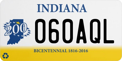 IN license plate 060AQL