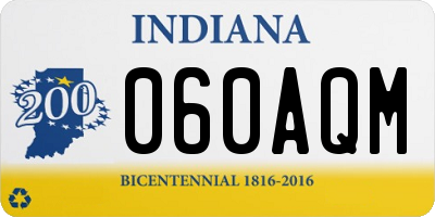 IN license plate 060AQM