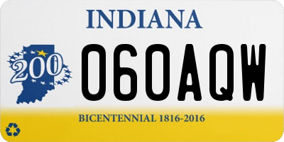 IN license plate 060AQW