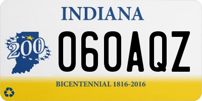 IN license plate 060AQZ