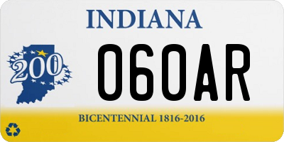 IN license plate 060AR