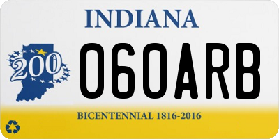IN license plate 060ARB