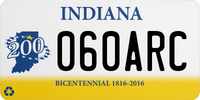 IN license plate 060ARC