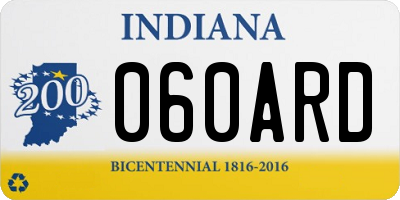 IN license plate 060ARD
