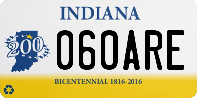 IN license plate 060ARE