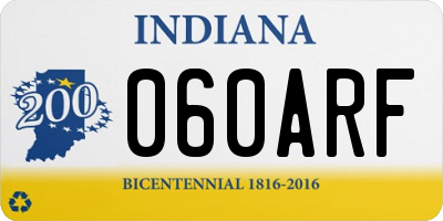 IN license plate 060ARF