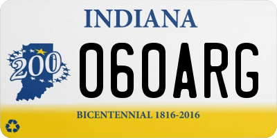 IN license plate 060ARG