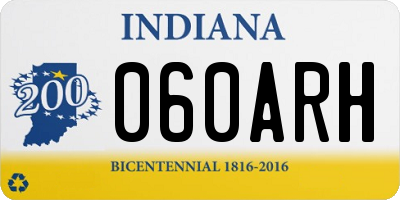 IN license plate 060ARH