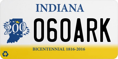 IN license plate 060ARK