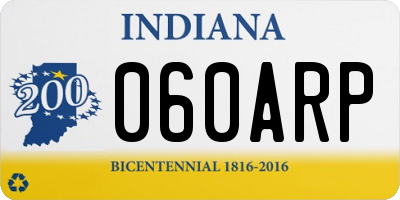 IN license plate 060ARP