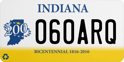 IN license plate 060ARQ