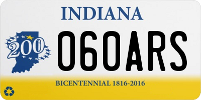 IN license plate 060ARS