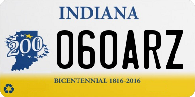 IN license plate 060ARZ