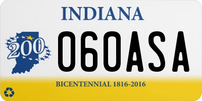 IN license plate 060ASA