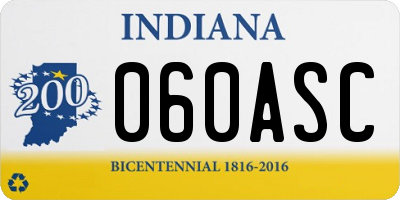 IN license plate 060ASC