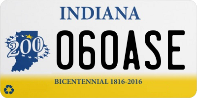 IN license plate 060ASE