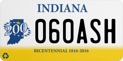 IN license plate 060ASH