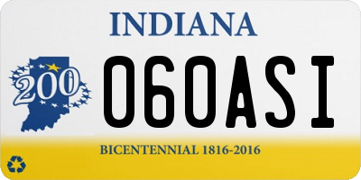 IN license plate 060ASI