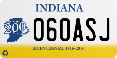 IN license plate 060ASJ