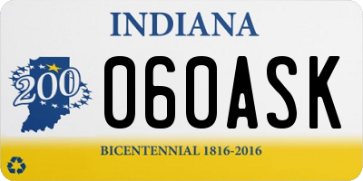 IN license plate 060ASK