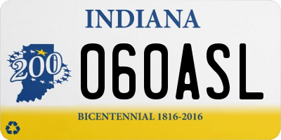 IN license plate 060ASL