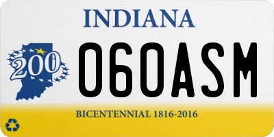IN license plate 060ASM