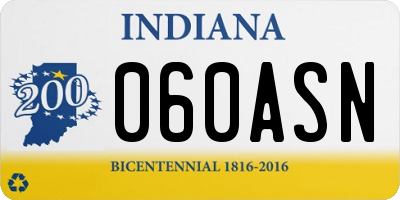 IN license plate 060ASN