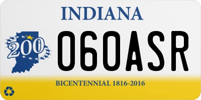 IN license plate 060ASR