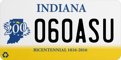 IN license plate 060ASU