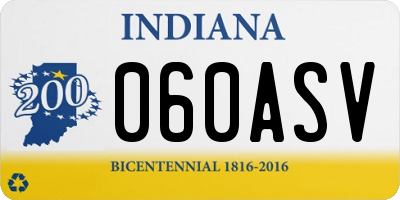 IN license plate 060ASV
