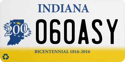 IN license plate 060ASY