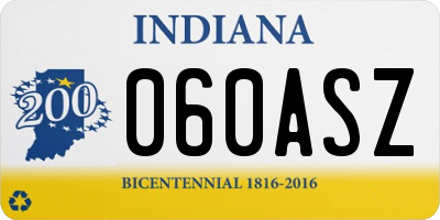 IN license plate 060ASZ