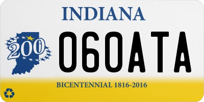 IN license plate 060ATA